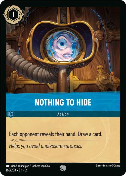 Disney Lorcana Trading Card Game -  Nothing to Hide - Rise of the Floodborn (2)