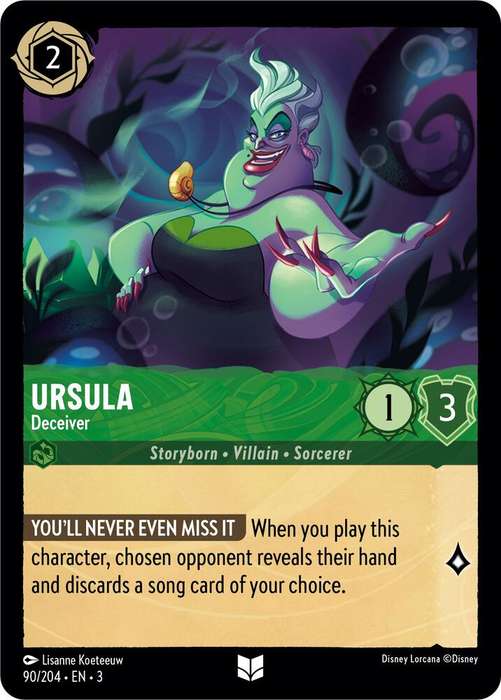 Disney Lorcana Trading Card Game - Ursula - Deceiver - Into the Inklands (3)