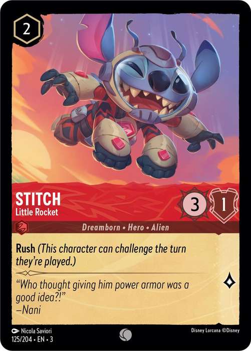 Disney Lorcana Trading Card Game - Stitch - Little Rocket - Into the Inklands (3)