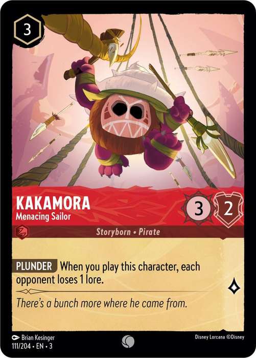 Disney Lorcana Trading Card Game - Kakamora - Menacing Sailor - Into the Inklands (3)