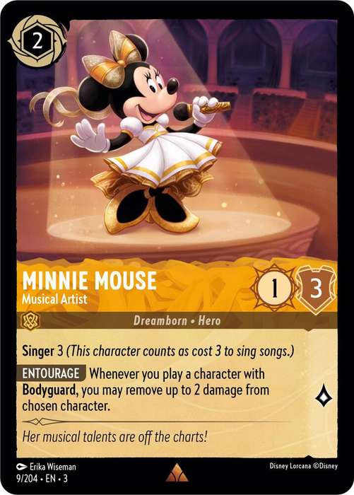 Disney Lorcana Trading Card Game - Rare - Minnie Mouse - Musical Artist - Into the Inklands (3)