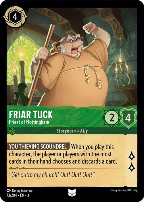 Disney Lorcana Trading Card Game - Friar Tuck - Priest of Nottingham - Into the Inklands (3)