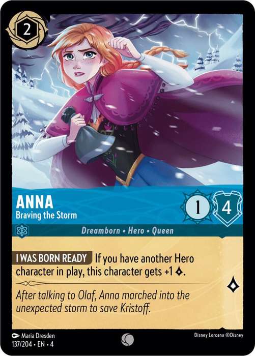 Disney Lorcana Trading Card Game - Anna - Braving the Storm - Ursula's Return (4)