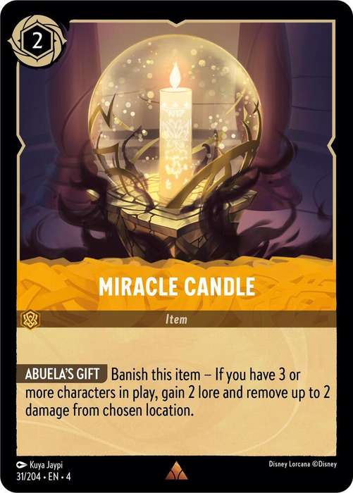 Disney Lorcana Trading Card Game - Rare - Miracle Candle - Ursula's Return (4)