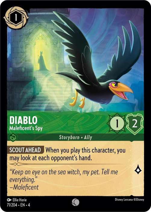 Disney Lorcana Trading Card Game - Diablo - Maleficent's Spy - Ursula's Return (4)