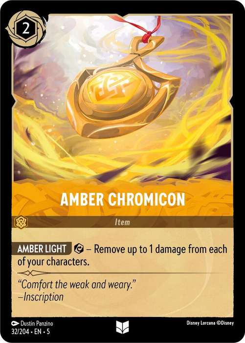 Disney Lorcana Trading Card Game - Amber Chromicon - Shimmering Skies (5)
