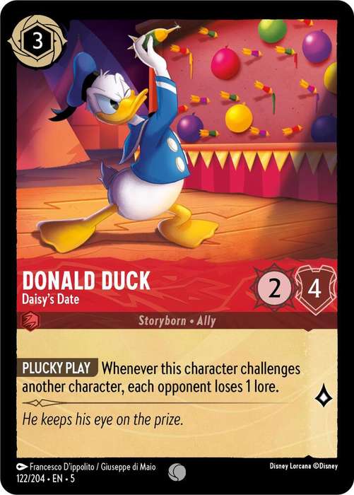 Disney Lorcana Trading Card Game - Donald Duck - Daisy's Date - Shimmering Skies (5)