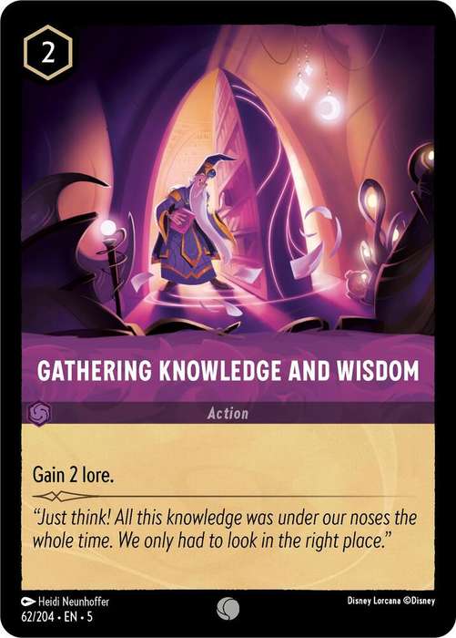 Disney Lorcana Trading Card Game - Gathering Knowledge and Wisdom - Shimmering Skies (5)
