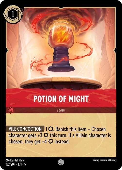 Disney Lorcana Trading Card Game - Potion of Might - Shimmering Skies (5)