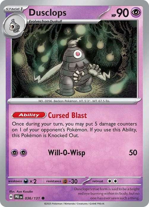 Pokemon Trading Card Game - Dusclops - SV: Prismatic Evolutions