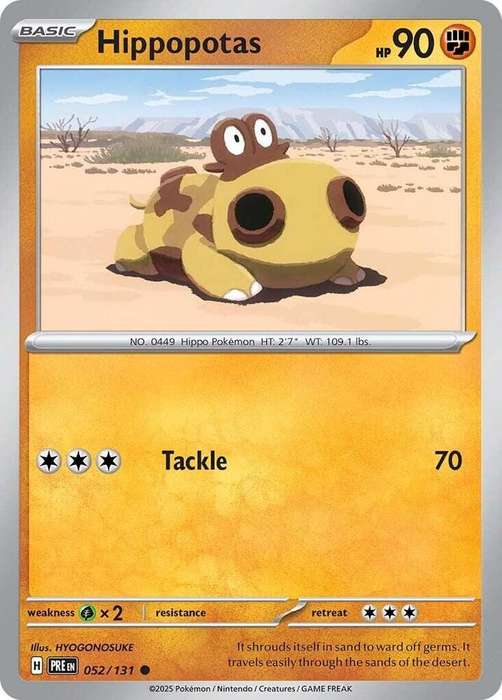 Pokemon Trading Card Game - Hippopotas - SV: Prismatic Evolutions