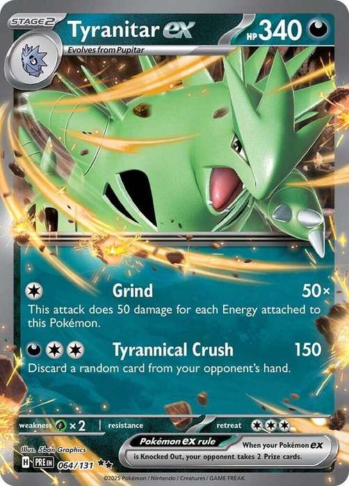 Pokemon Trading Card Game - Tyranitar ex - SV: Prismatic Evolutions