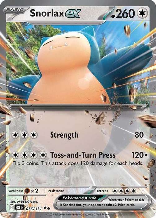 Pokemon Trading Card Game - Snorlax ex - SV: Prismatic Evolutions