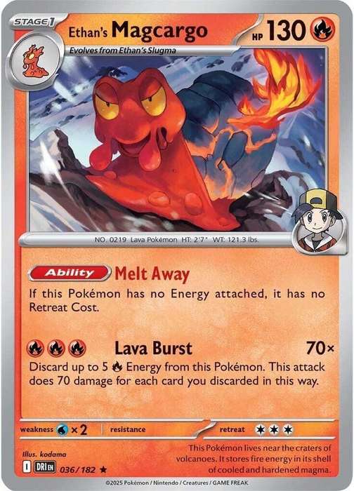 Pokemon Trading Card Game - Ethan's Magcargo - SV10: Destined Rivals (DRI) - Holo Rare