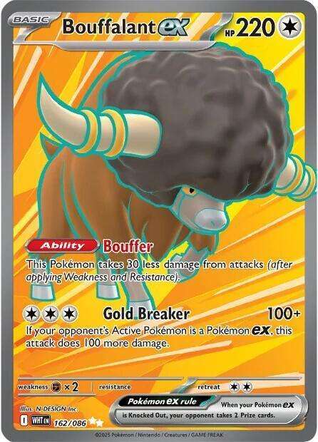 Pokemon Trading Card Game - Bouffalant ex - 162/086 - SV: White Flare