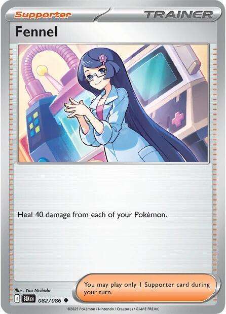 Pokemon Trading Card Game - Fennel - 082/086 / Uncommon - Black Bolt (BLK)