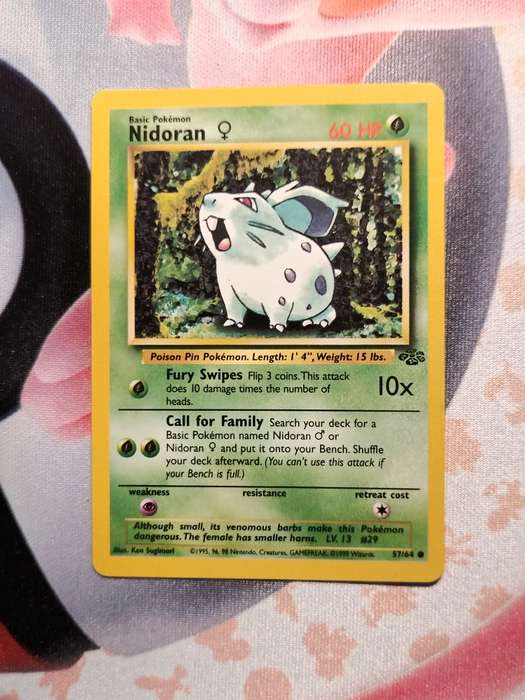 Pokemon Trading Card Game - Nidoran #57 Pokemon Jungle (5)