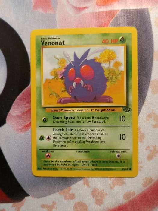 Pokemon Trading Card Game - Venonat #63 Pokemon Jungle  (1)