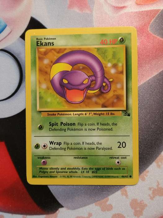 Pokemon Trading Card Game - Ekans #46 Pokemon Fossil (2)