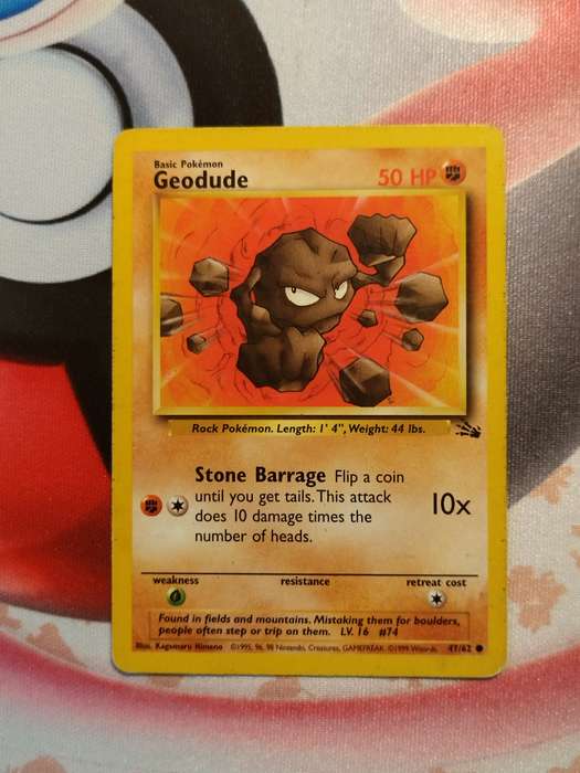 Pokemon Trading Card Game - Geodude #47 Pokemon Fossil (7)