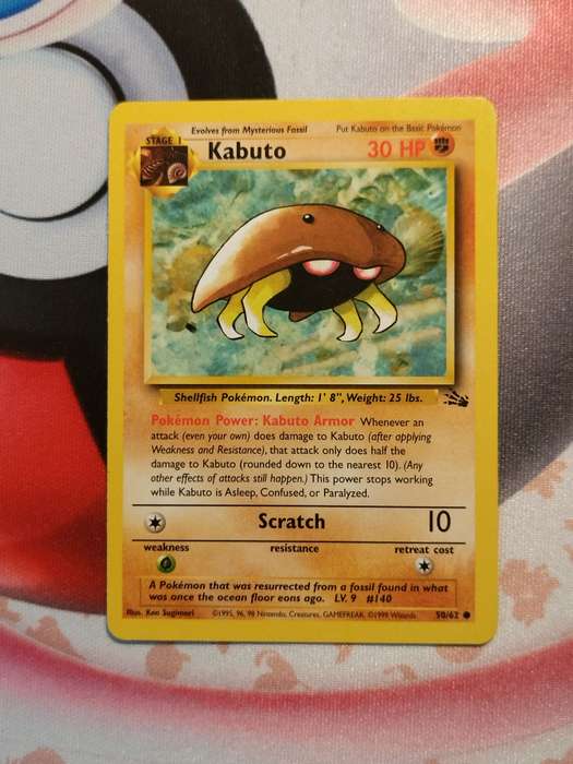 Pokemon Trading Card Game - Kabuto #50 Pokemon Fossil (7)