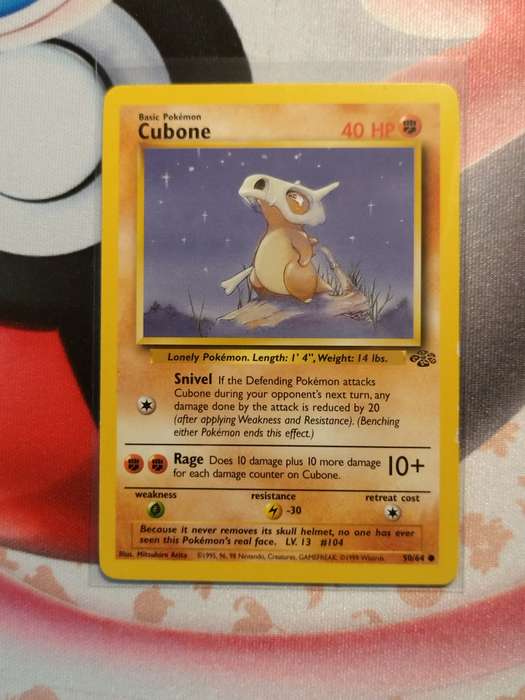 Pokemon Trading Card Game - Cubone #50 Pokemon Jungle (4)