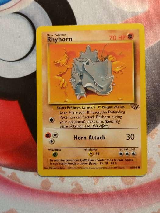 Pokemon Trading Card Game - Rhyhorn #61 Pokemon Jungle (2)