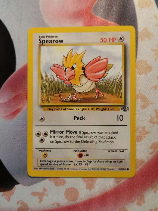 Pokemon Trading Card Game - Spearow #62 Pokemon Jungle (3)