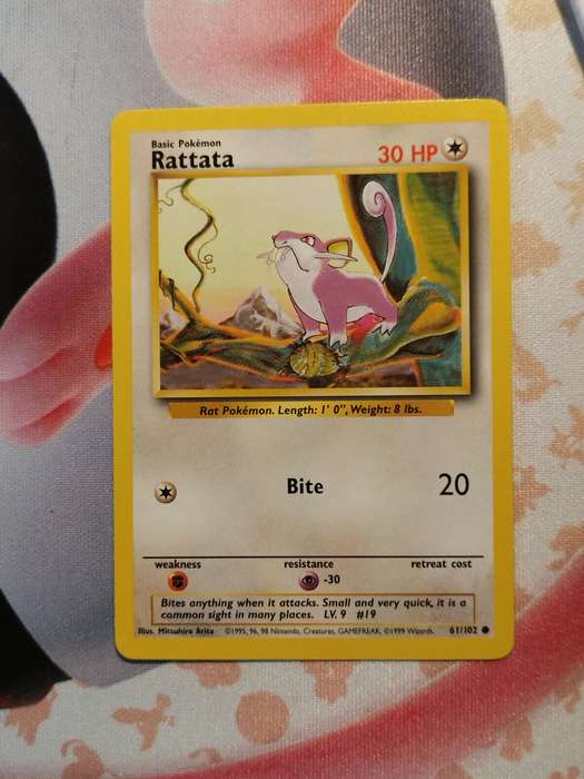 Pokemon Trading Card Game - Rattata #61 Pokemon Base Set (2)