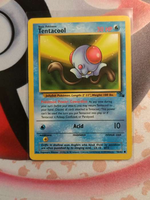Pokemon Trading Card Game - Tentacool #56 Pokemon Fossil  (6)