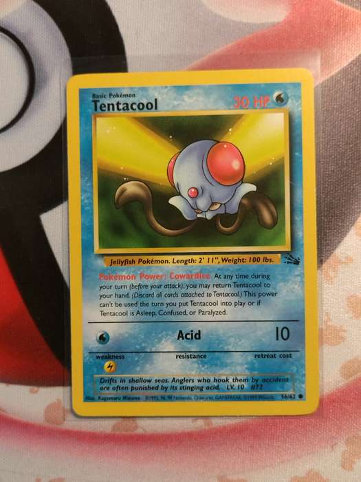 Pokemon Trading Card Game - Tentacool #56 Pokemon Fossil  (3)