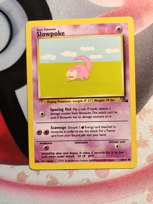 Pokemon Trading Card Game - Slowpoke #55 Pokemon Fossil (2)