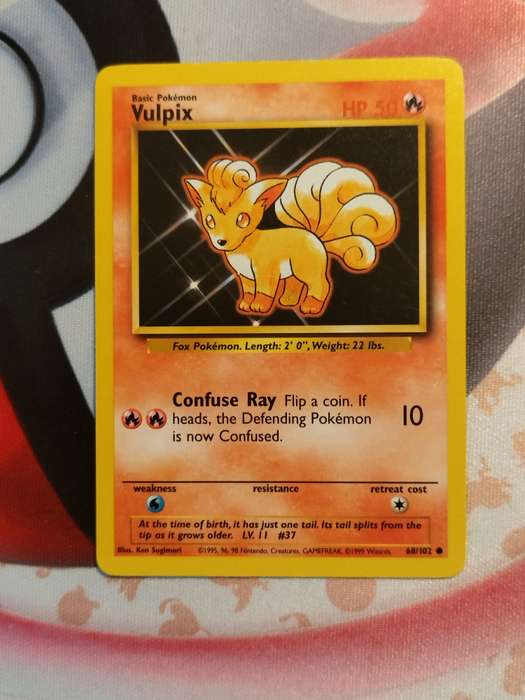 Pokemon Trading Card Game - Vulpix #68 Pokemon Base Set (5)