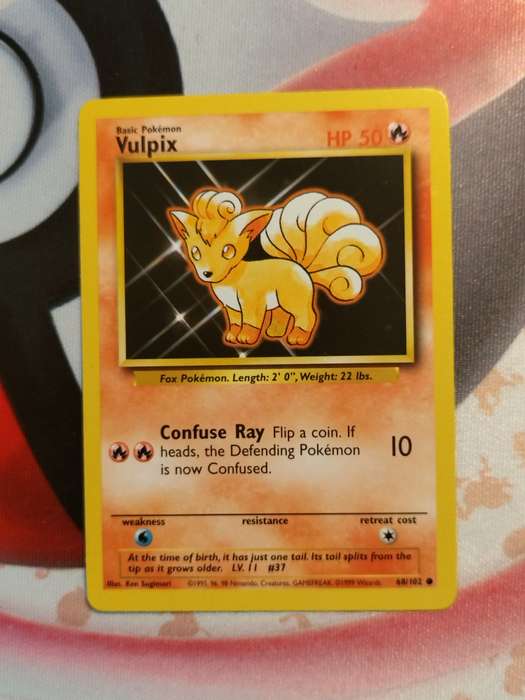 Pokemon Trading Card Game - Vulpix #68 Pokemon Base Set (4)