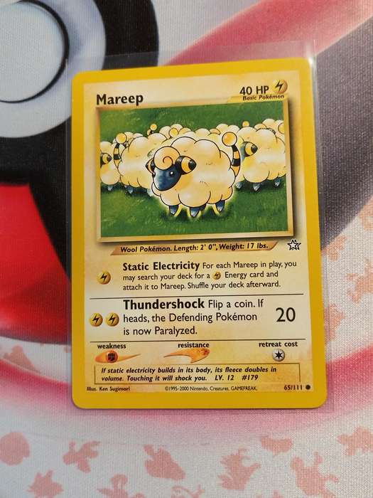Pokemon Trading Card Game - Mareep #65 Pokemon Neo Genesis(1)