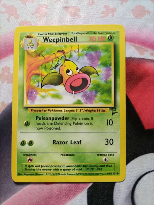 Pokemon Trading Card Game - Weepinbell #64 Pokemon Base Set 2
