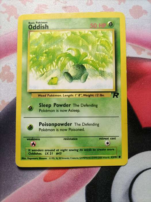 Pokemon Trading Card Game - Oddish #63 Pokemon Team Rocket 1
