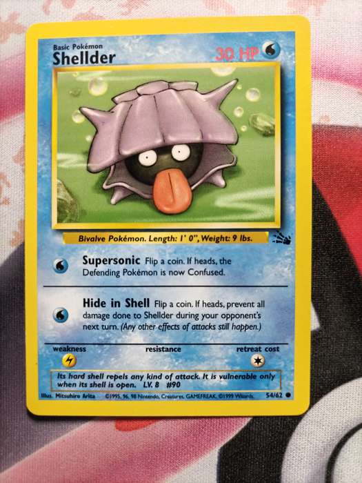Pokemon Trading Card Game -  Shellder #54 Pokemon Fossil - 1