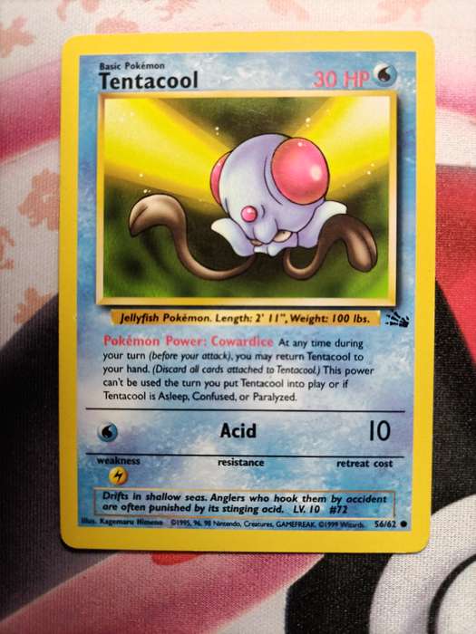 Pokemon Trading Card Game - Tentacool #56 Pokemon Fossil - 1