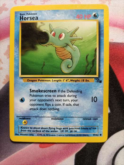 Pokemon Trading Card Game - Horsea #49 Pokemon Fossil - 1