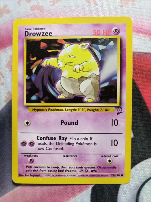 Pokemon Trading Card Game -  Drowzee #73 Pokemon Base Set 2