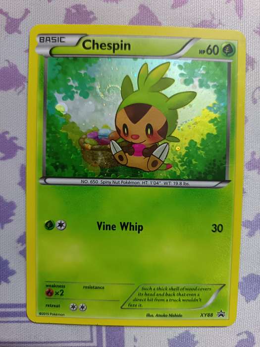 Pokemon Trading Card Game - Chespin - XY88 - Holo Promo Pokemon - 2015