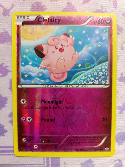 Pokemon Trading Card Game - Clefairy - 50/83 - Common Reverse Holo Generations - 2016