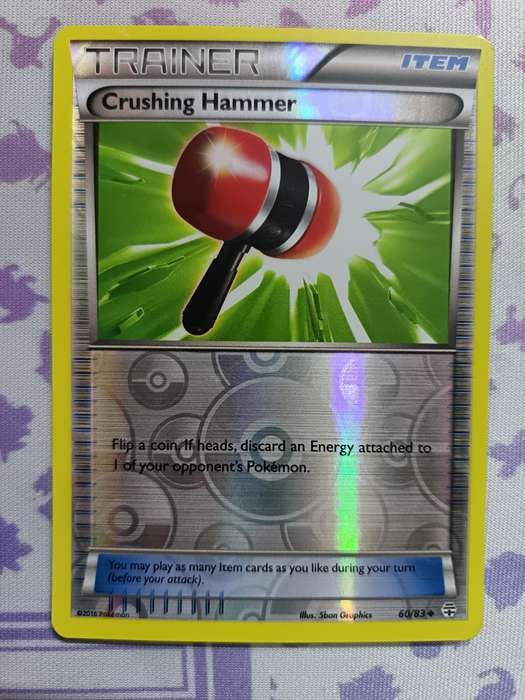 Pokemon Trading Card Game - Crushing Hammer - 60/83 - Uncommon Reverse Holo Generations - 2016