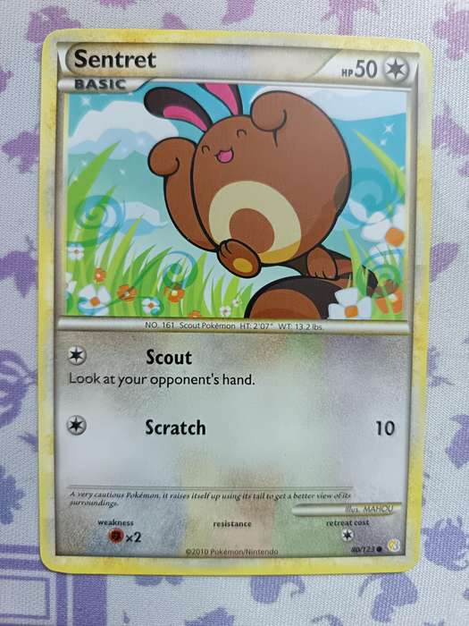 Pokemon Trading Card Game - Sentret - 80/123 - Common Heart Gold Soul Silver (Base Set) - 2010