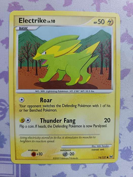 Pokemon Trading Card Game - Electrike - 74/127 - Common Platinum (Base Set) - 2009