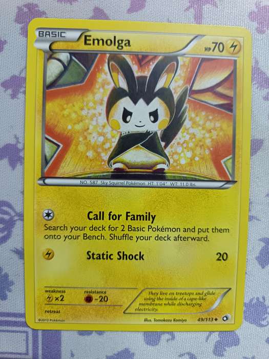 Pokemon Trading Card Game - Emolga - 49/113 - Uncommon Black & White 11: Legendary Treasures - 2013