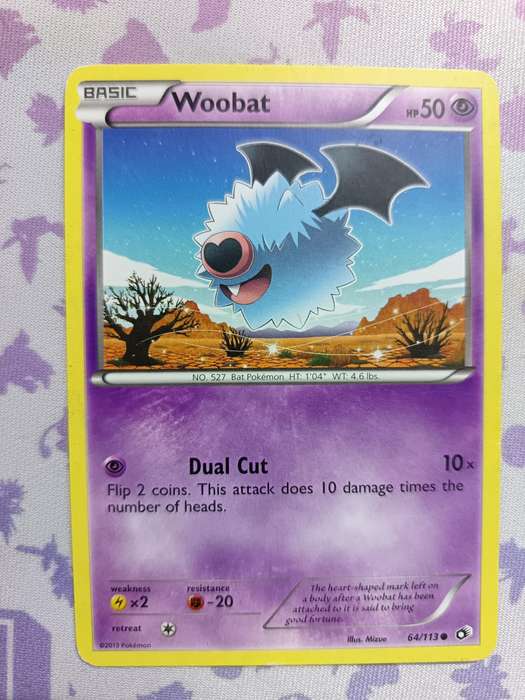 Pokemon Trading Card Game - Woobat - 64/113 - Common Black & White 11: Legendary Treasures - 2013