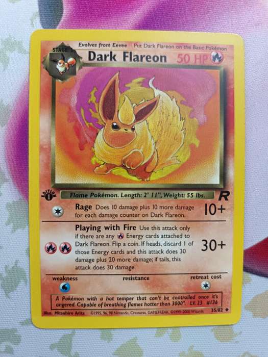 Pokemon Trading Card Game - Dark Flareon [1st Edition] #35 Pokemon Team Rocket - Vintage