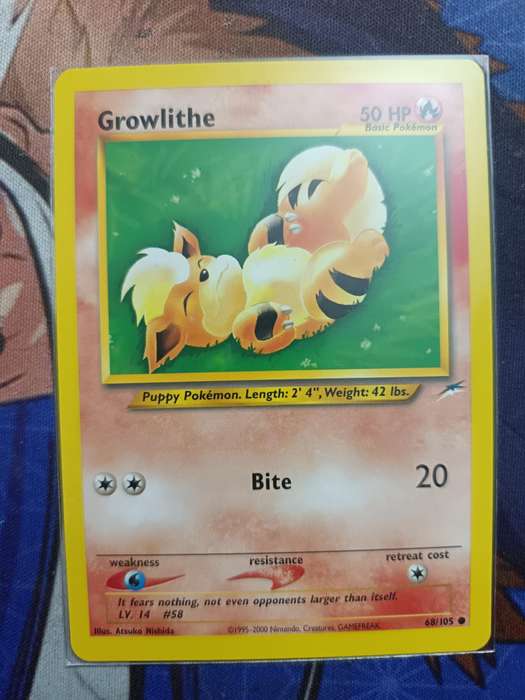 Pokemon Trading Card Game - Growlithe #68 Pokemon Neo Destiny - Vintage